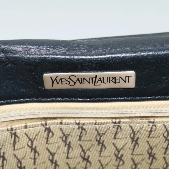SAINT LAURENT Clutch Bag Leather Black Auth - Picture 9 of 15